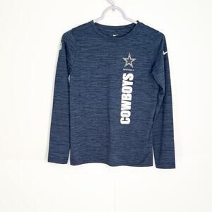 Kids Nike Dri-Fit NFL Dallas Cowboys Long Sleeve T Shirt Size Medium (10/12)